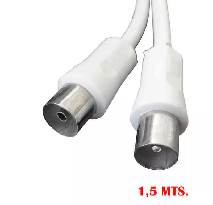 PROLONGADOR TV-VIDEO 9,5mm 1,5M BRANCO