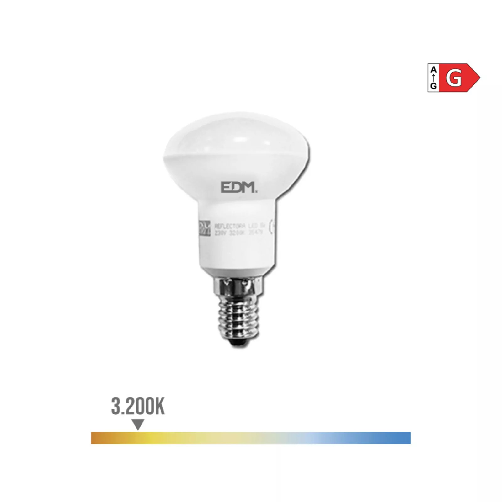 LÂMPADA LED R50 E14 5W 400lm 3200K