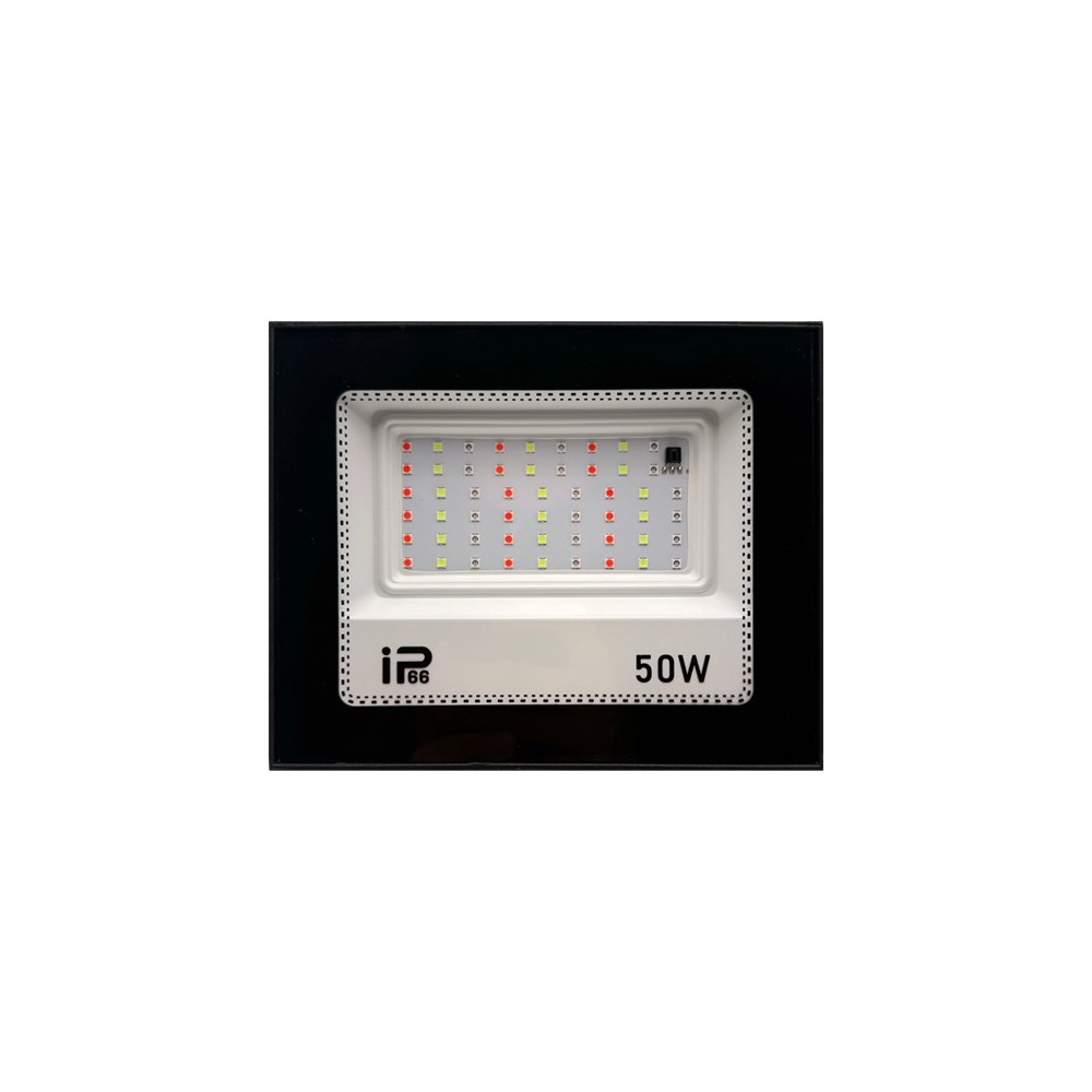 PROJETOR PRETO 50W 5000LM RGB COM COMANDO