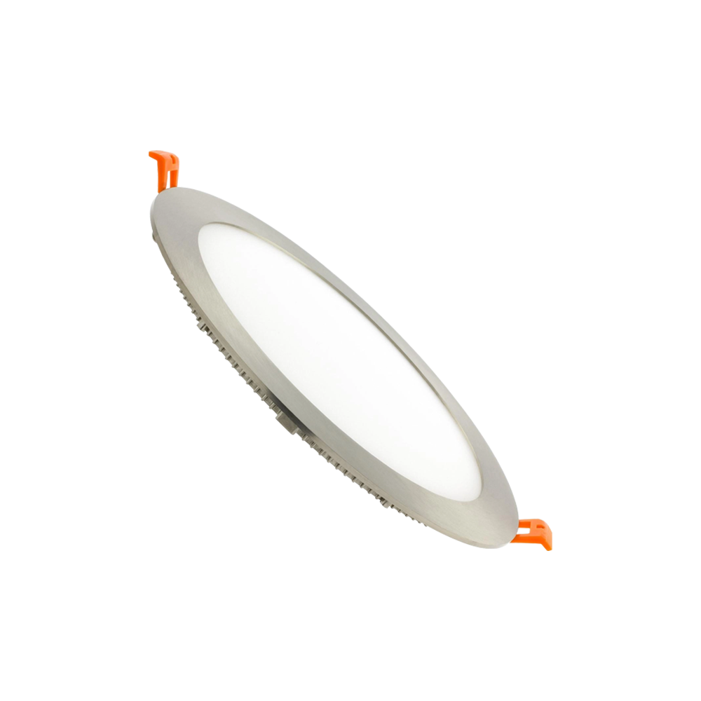 PAINEL LED EMBUTIR REDONDO NÍQUEL 18W 3CCT